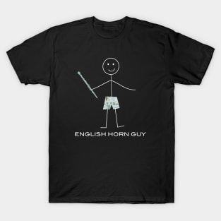 Funny Mens English Horn T-Shirt